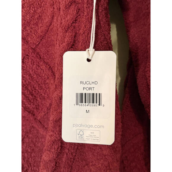 NWT! PJ Salvage Cozy Cable Knit Chenille Hoodie Size Medium - Picture 4 of 7